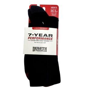 Duluth Trading 7 Year Socks Over Calf Black XL 13-15 Lightweight Performance Men